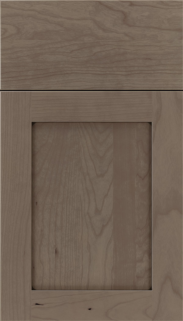 Plymouth Cherry shaker cabinet door in Winter with Black glaze