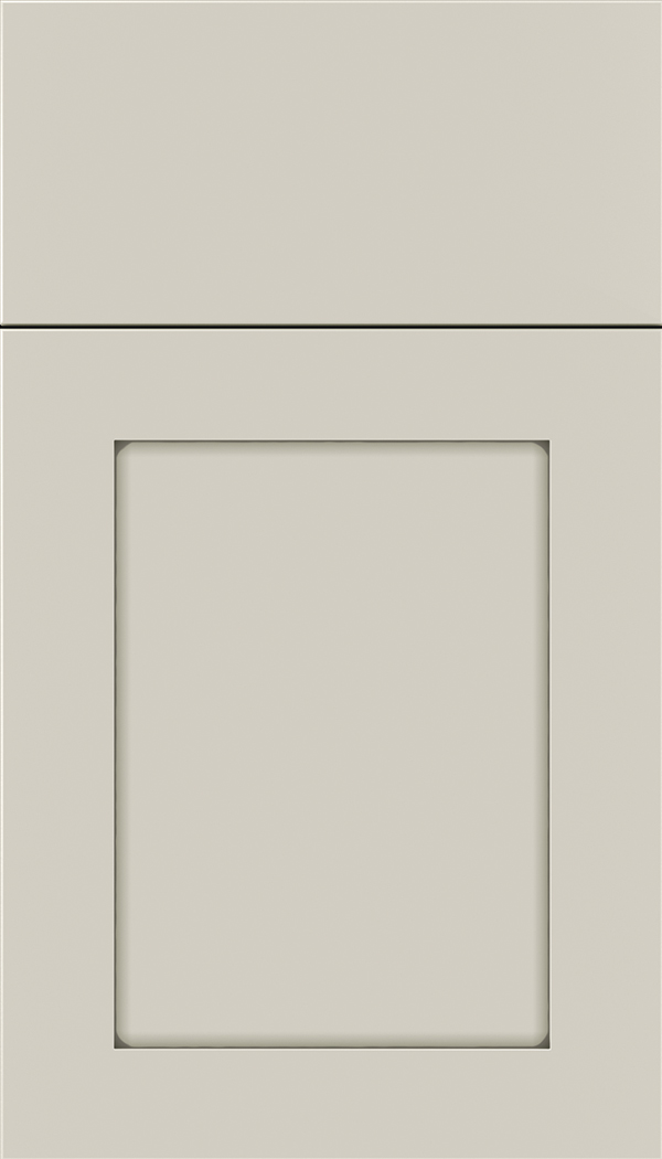 Plymouth Maple shaker cabinet door in Cirrus with Pewter glaze