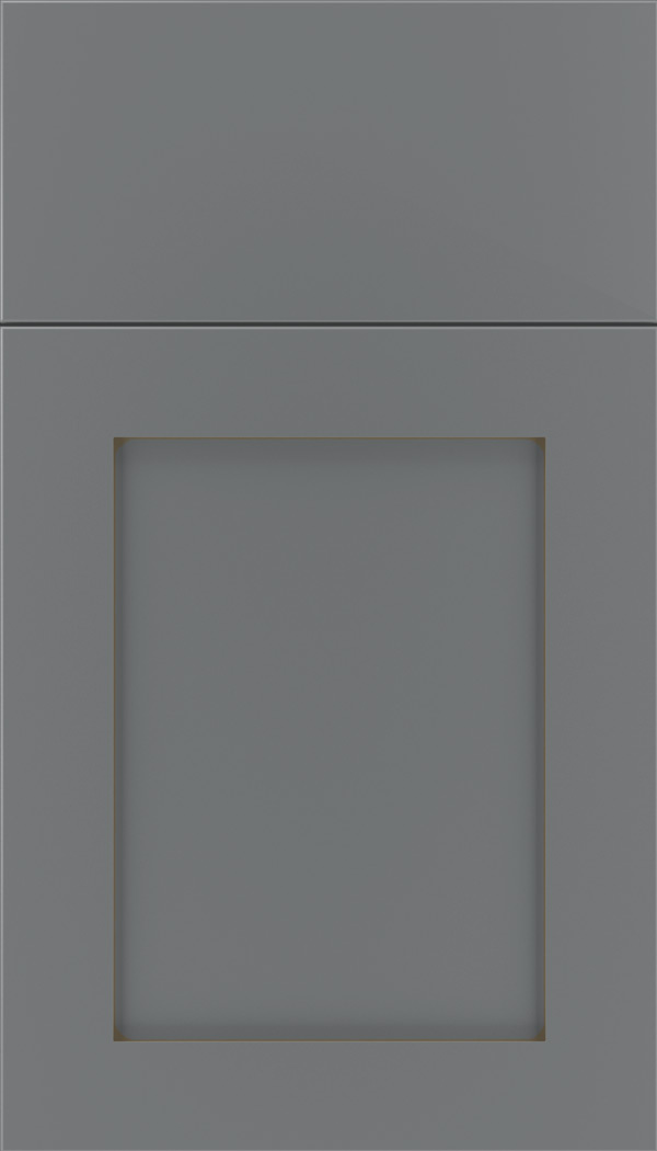 Plymouth Maple shaker cabinet door in Cloudburst with Smoke glaze