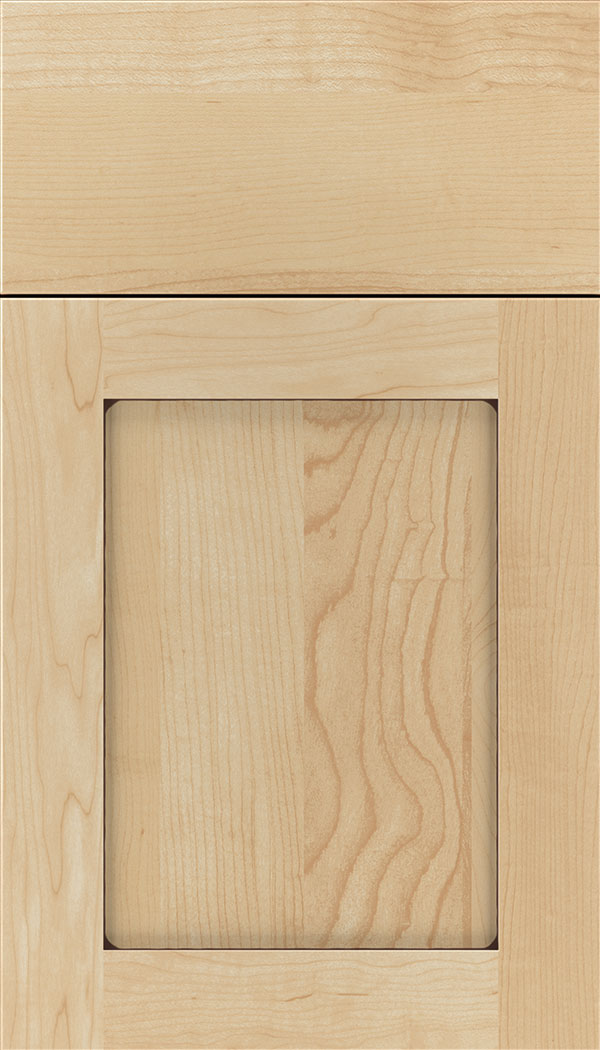Plymouth Maple shaker cabinet door in Natural with Mocha glaze