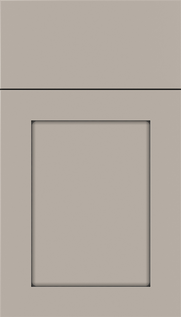 Plymouth Maple shaker cabinet door in Nimbus with Pewter glaze