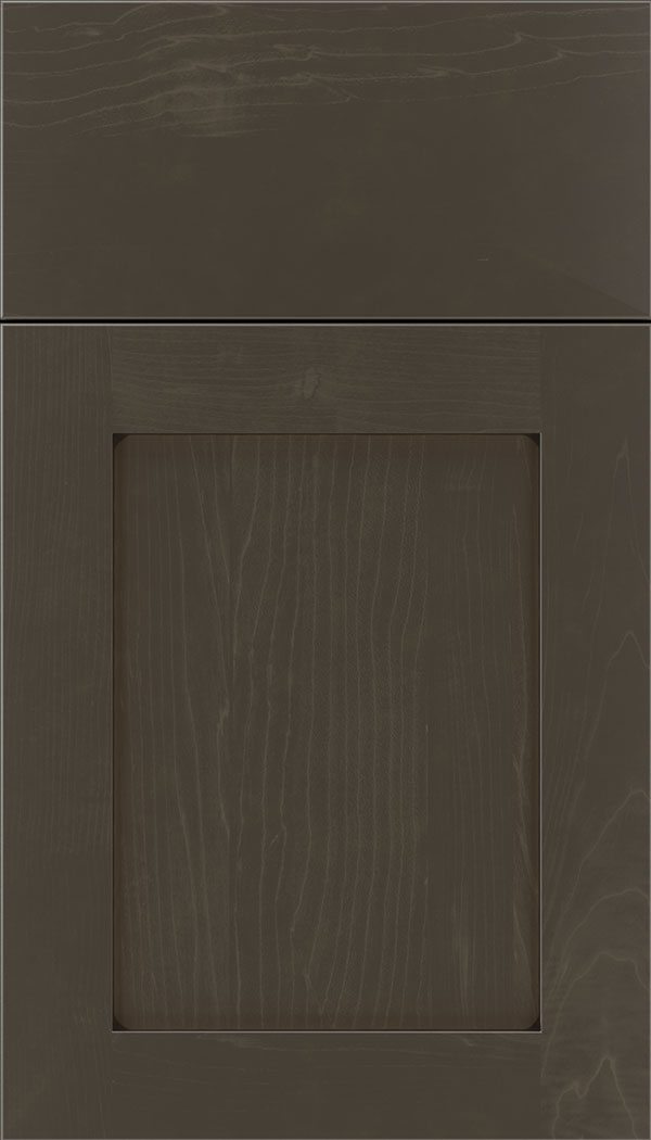 Plymouth Maple shaker cabinet door in Thunder with Black glaze