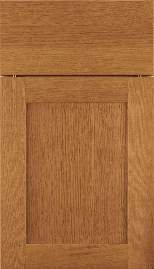 Plymouth Rift Oak shaker cabinet door in Ginger