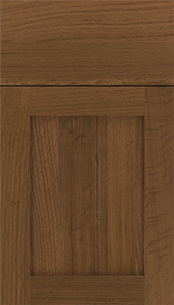 Plymouth Rift Oak shaker cabinet door in Sienna