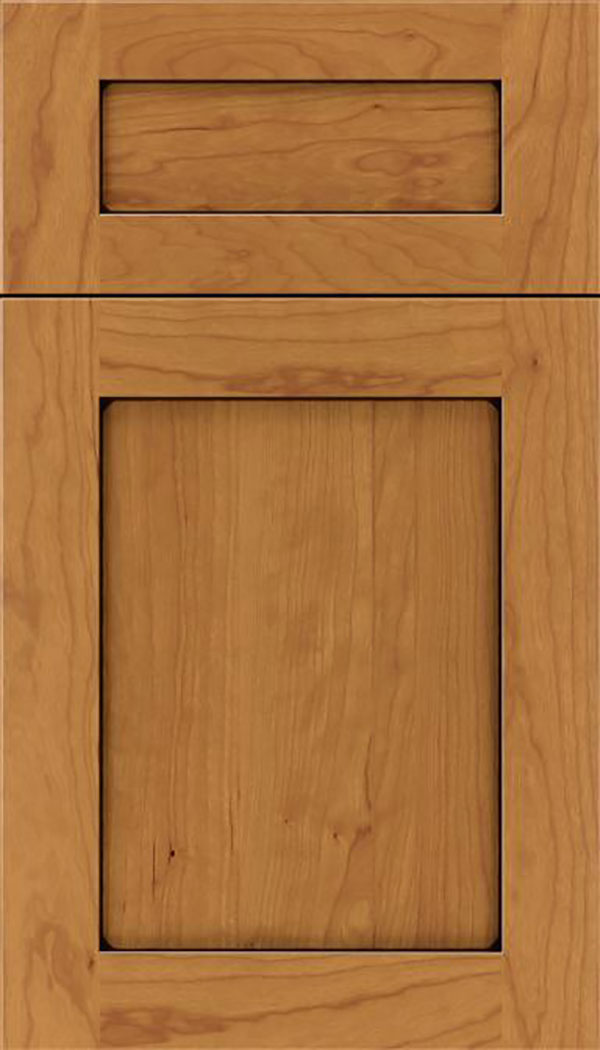 Salem 5pc Cherry shaker cabinet door in Ginger with Black glaze