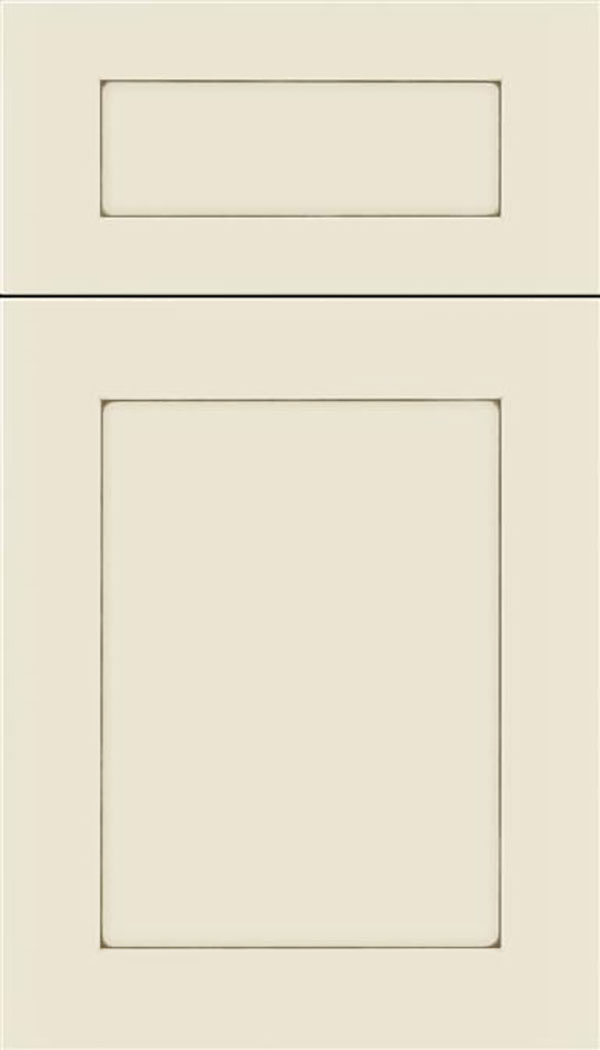 Salem 5pc MDF shaker cabinet door in Seashell with Smoke glaze