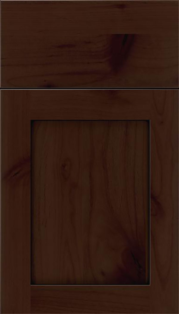 Salem Alder shaker cabinet door in Cappuccino with Black glaze