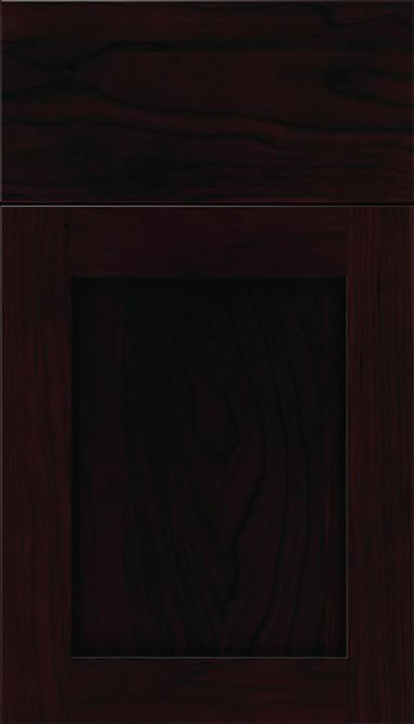 Salem Cherry shaker cabinet door in Espresso with Black glaze