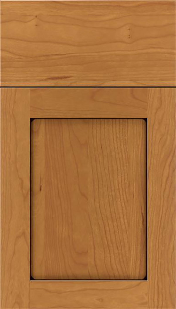Salem Cherry shaker cabinet door in Ginger with Black glaze