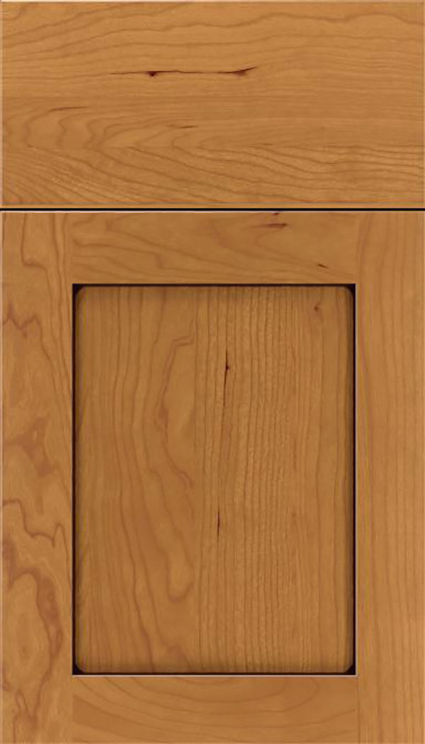 Salem Cherry shaker cabinet door in Ginger with Mocha glaze