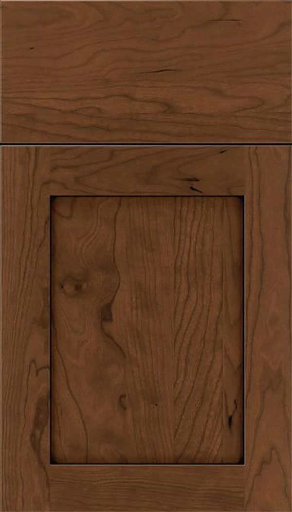 Salem Cherry shaker cabinet door in Sienna with Black glaze
