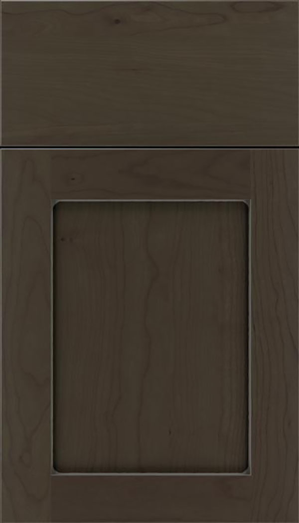 Salem Cherry shaker cabinet door in Thunder with Pewter glaze