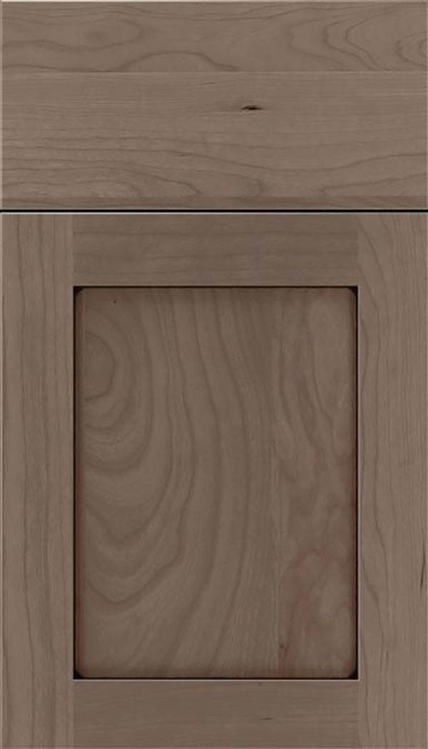 Salem Cherry shaker cabinet door in Winter with Black glaze