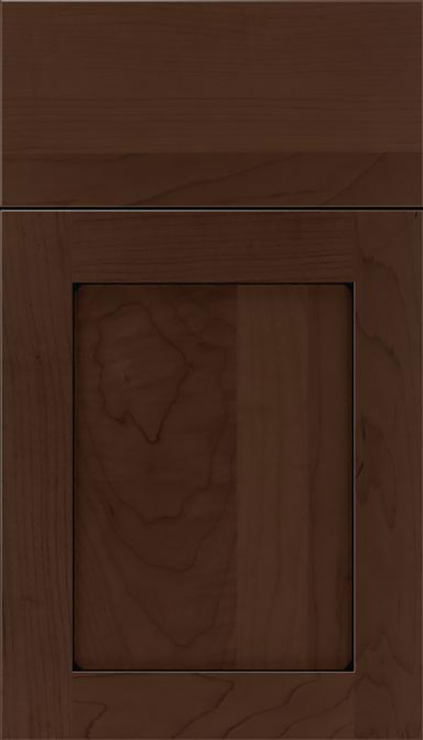 Salem Maple shaker cabinet door in Cappuccino with Black glaze