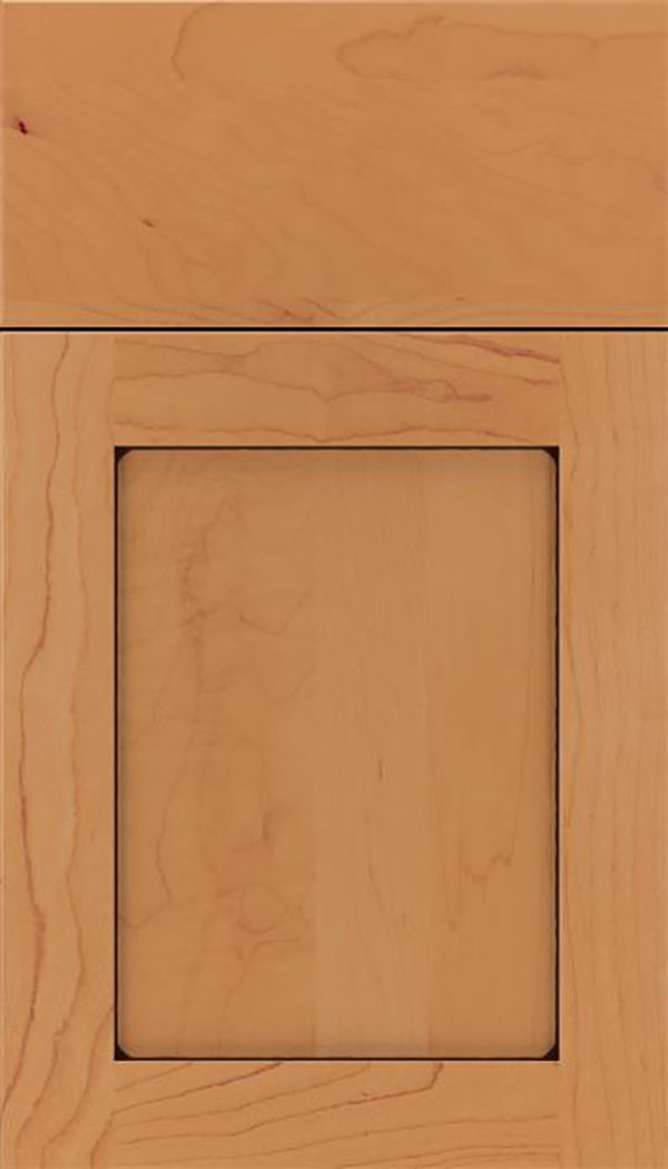 Salem Maple shaker cabinet door in Ginger with Black glaze