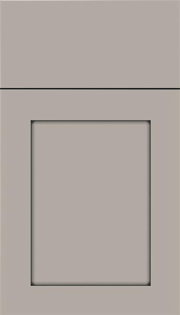 Salem Maple shaker cabinet door in Nimbus with Pewter glaze