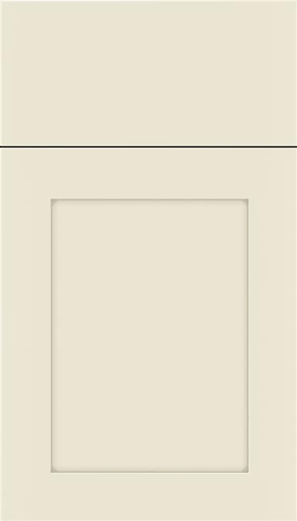Salem Maple shaker cabinet door in Seashell with Pewter glaze