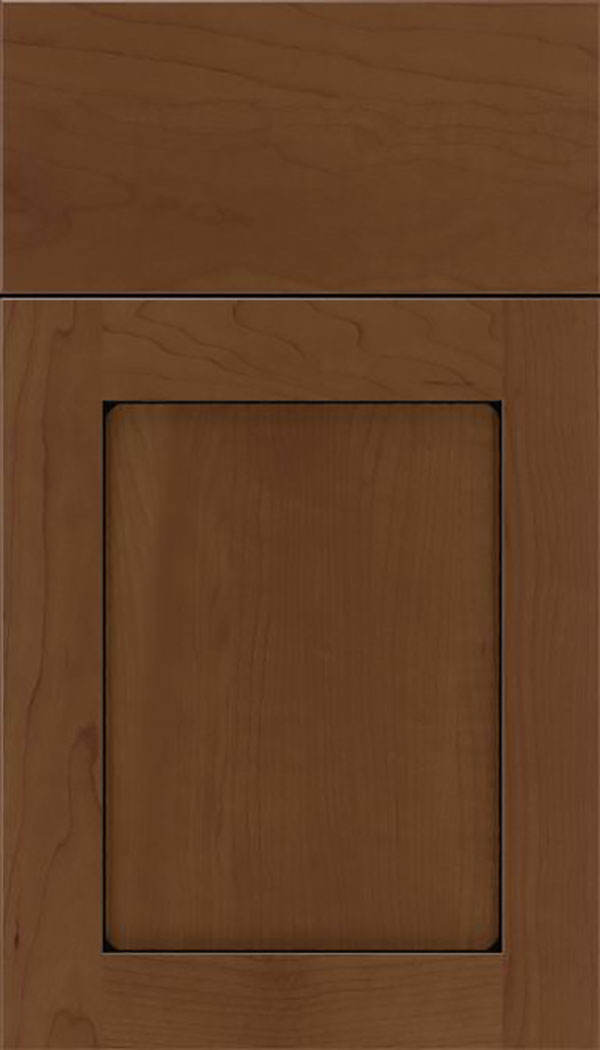 Salem Maple shaker cabinet door in Sienna with Black glaze