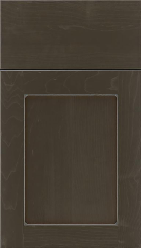 Salem Maple shaker cabinet door in Thunder with Pewter glaze