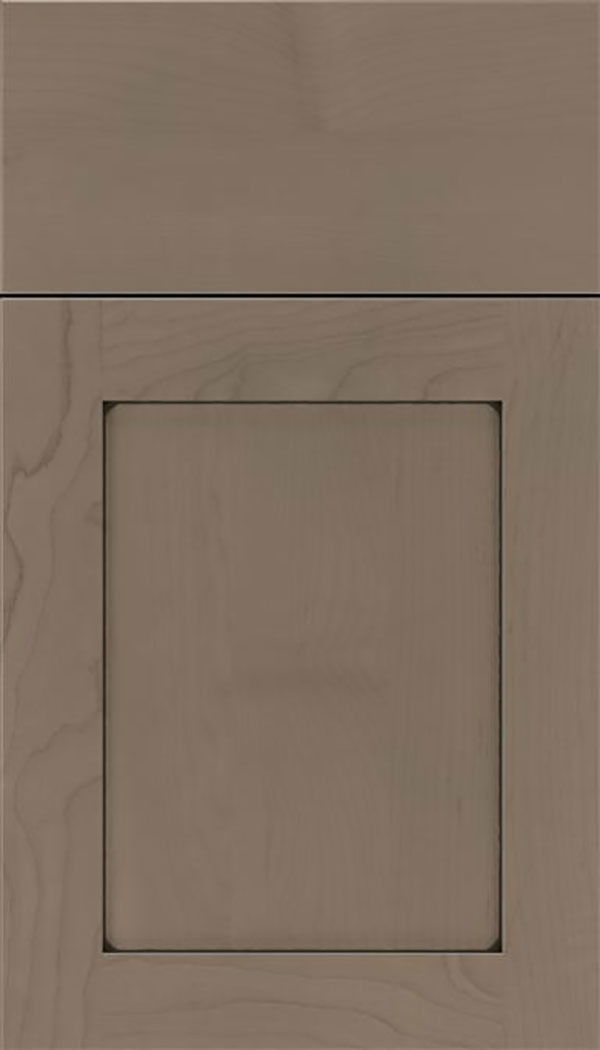 Salem Maple shaker cabinet door in Winter with Black glaze