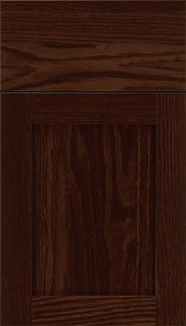 Salem Oak shaker cabinet door in Cappuccino