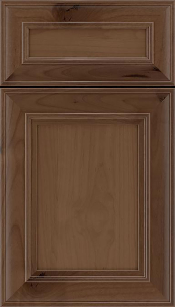 Sheffield 5pc Alder recessed panel cabinet door in Toffee