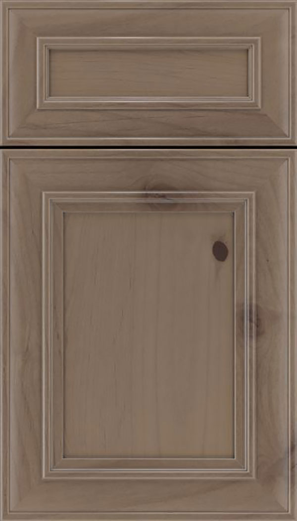 Sheffield 5pc Alder recessed panel cabinet door in Winter with Pewter glaze