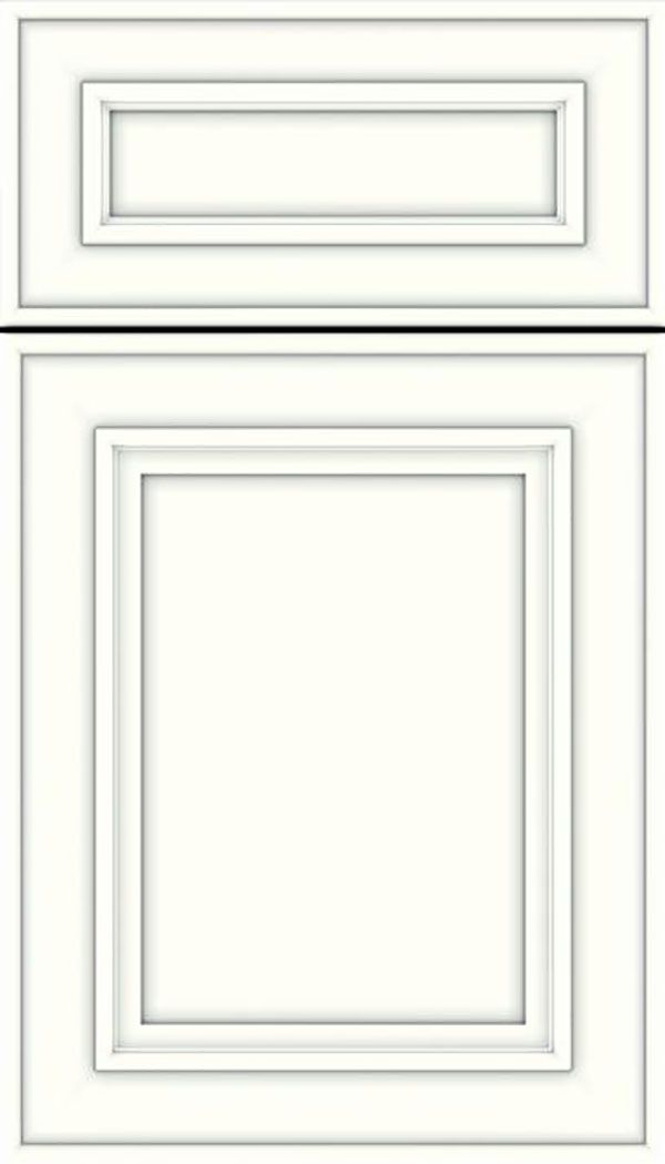 Sheffield 5pc Maple recessed panel cabinet door in Alabaster