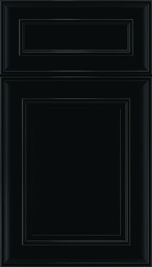 Sheffield 5pc Maple recessed panel cabinet door in Black
