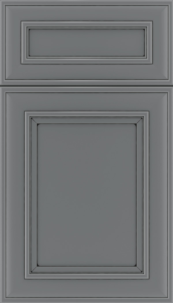 Sheffield 5pc Maple recessed panel cabinet door in Cloudburst with Black glaze