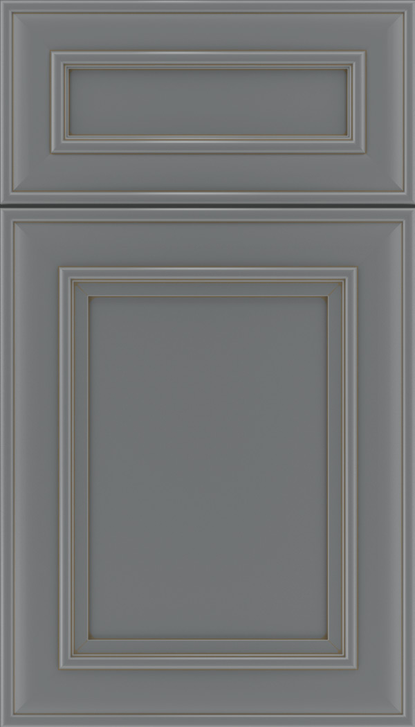 Sheffield 5pc Maple recessed panel cabinet door in Cloudburst with Smoke glaze