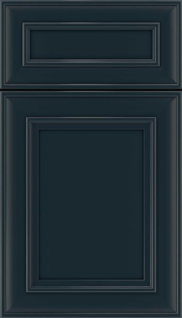 Sheffield 5pc Maple recessed panel cabinet door in Gunmetal Blue