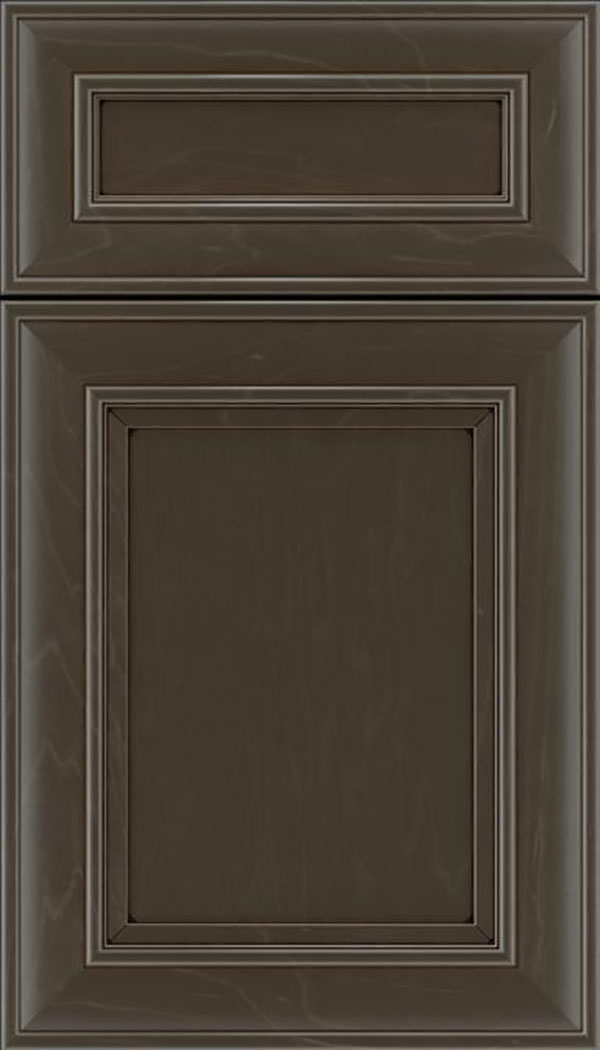 Sheffield 5pc Maple recessed panel cabinet door in Thunder with Black glaze