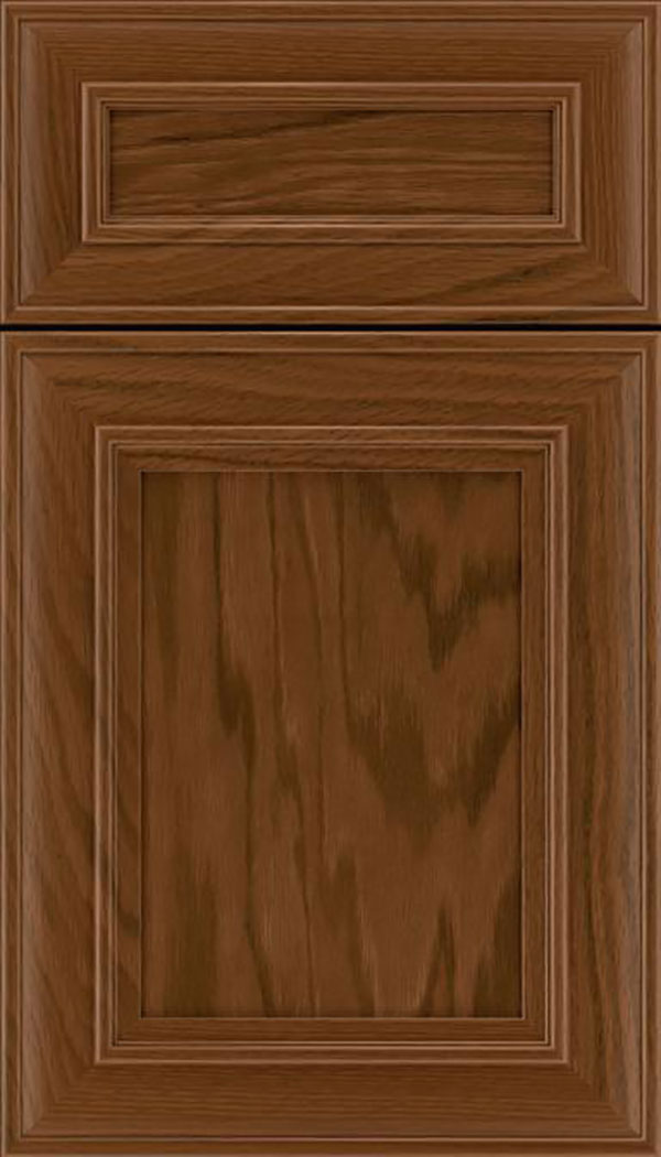 Sheffield 5pc Oak recessed panel cabinet door in Sienna