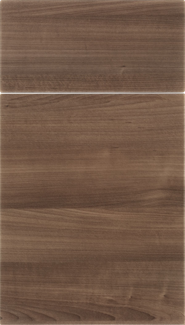 Soho Horizontal Thermofoil cabinet door in Warm Walnut