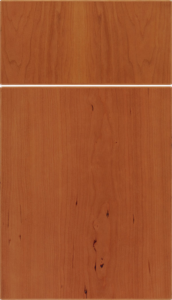 Summit Cherry slab cabinet door in Ginger