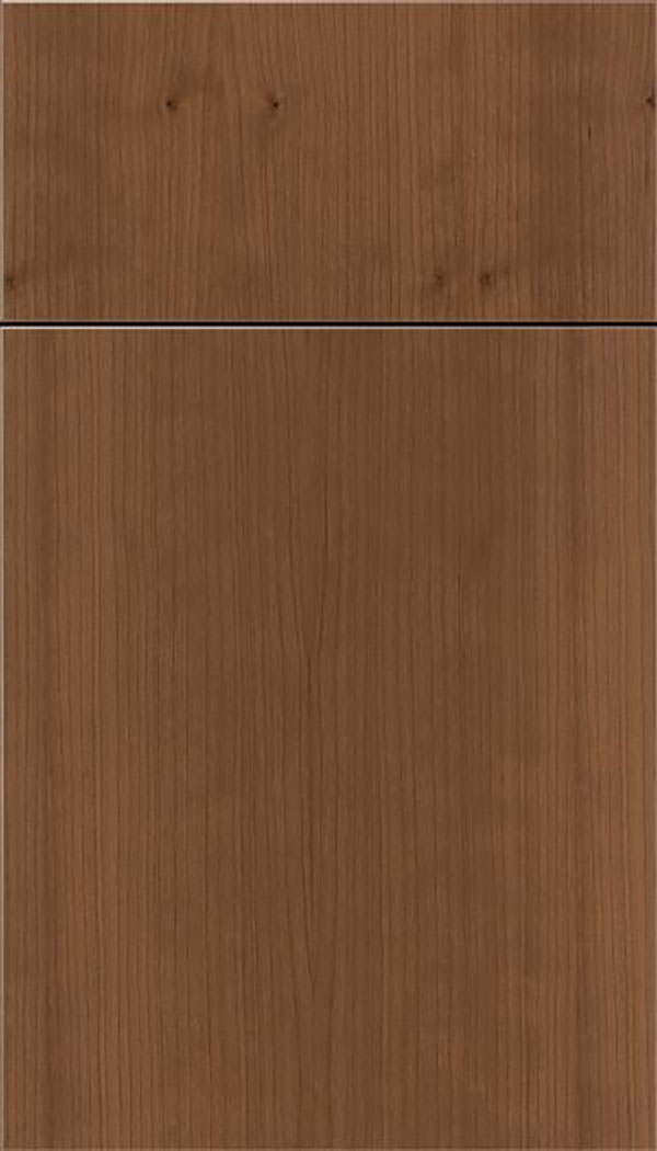 Summit Cherry slab cabinet door in Toffee