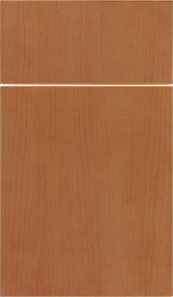 Summit Maple slab cabinet door in Ginger