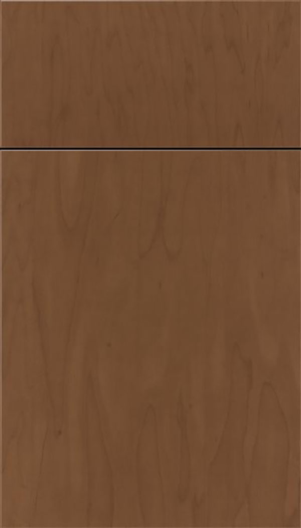 Summit Maple slab cabinet door in Toffee