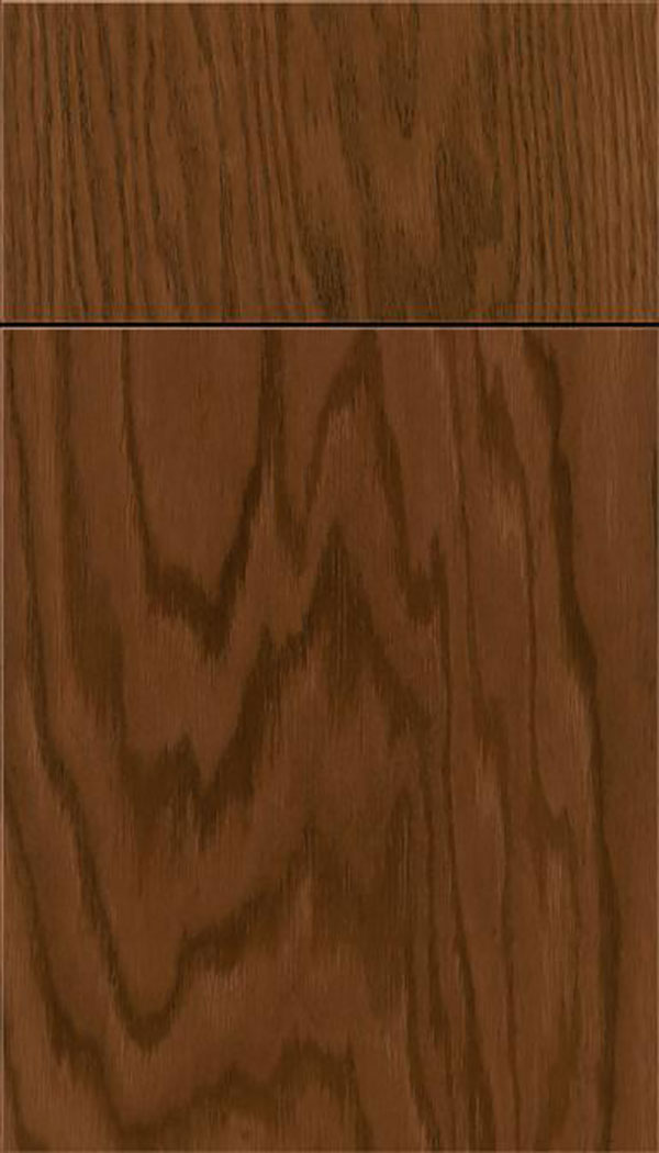 Summit Oak slab cabinet door in Sienna