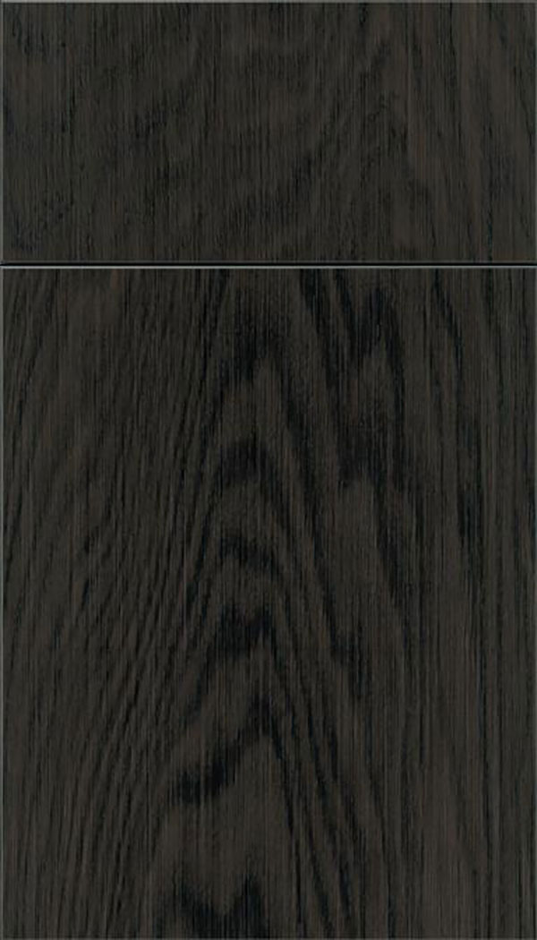 Summit Oak slab cabinet door in Weathered Slate