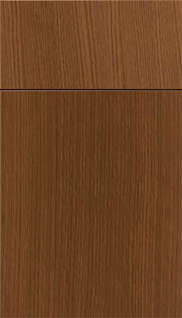 Summit Rift Oak slab cabinet door in Sienna