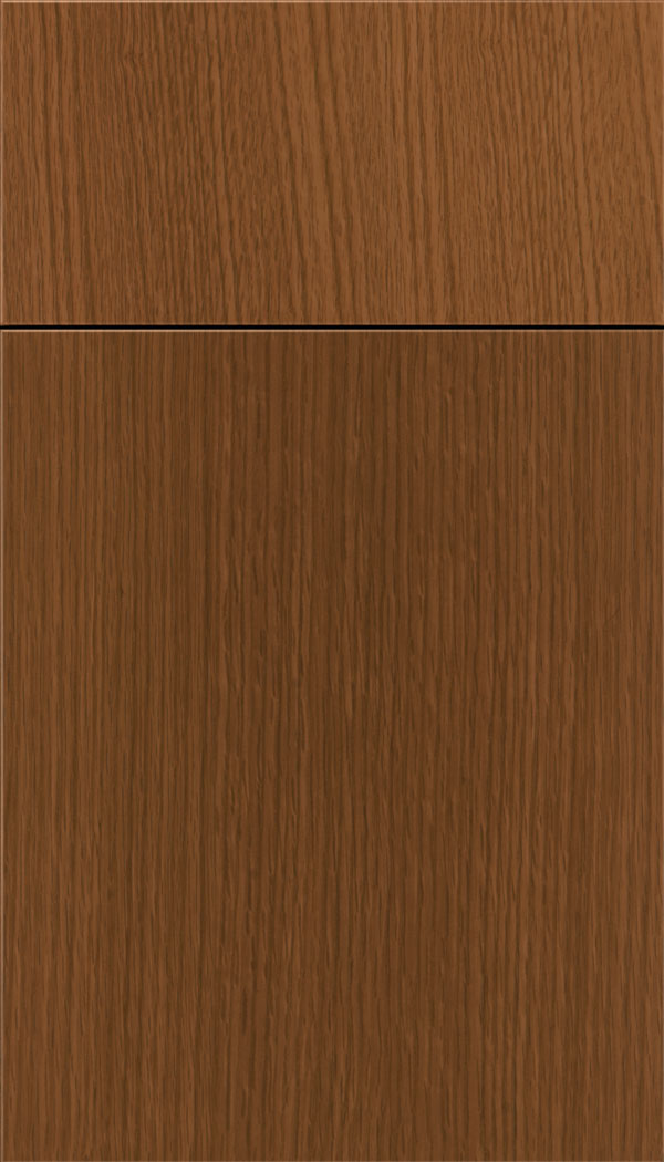 Summit Rift Oak slab cabinet door in Spice