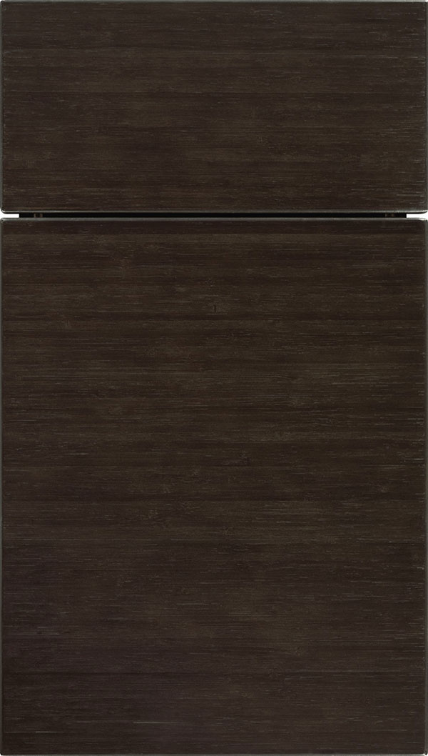 Summit horizontal Bamboo slab cabinet door in Thunder