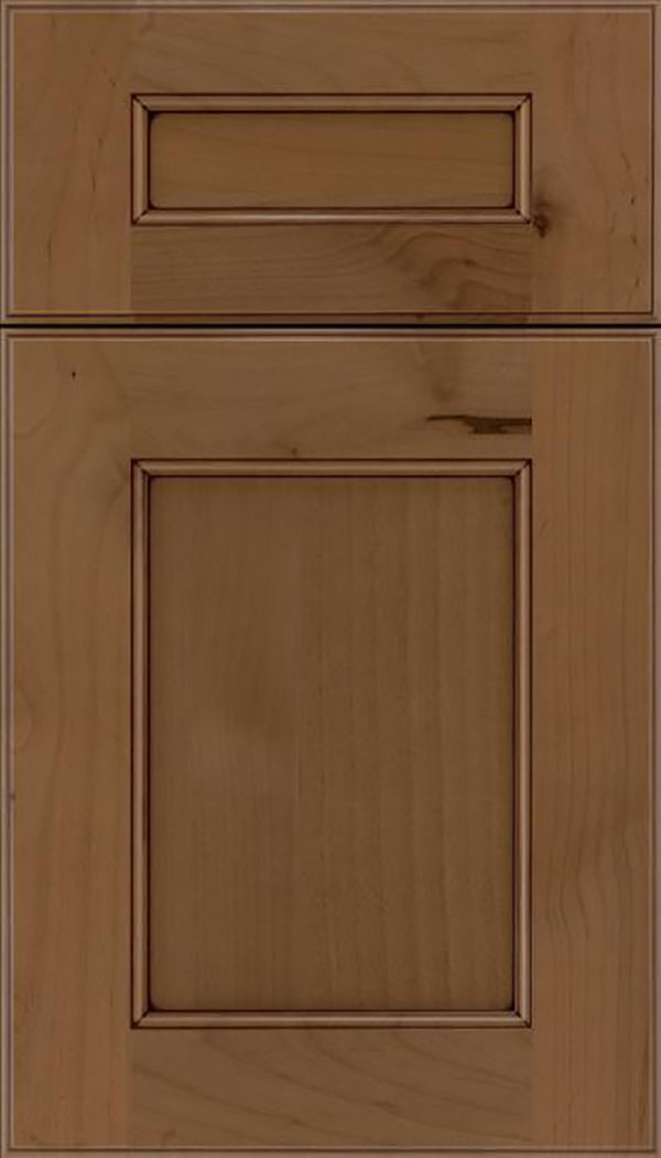 Tamarind 5pc Alder shaker cabinet door in Tuscan with Mocha glaze
