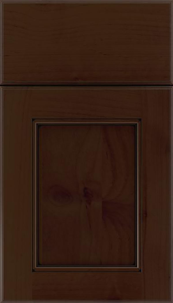 Tamarind Alder shaker cabinet door in Cappuccino with Black glaze