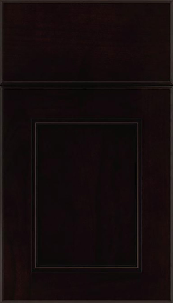 Tamarind Alder shaker cabinet door in Espresso with Black glaze