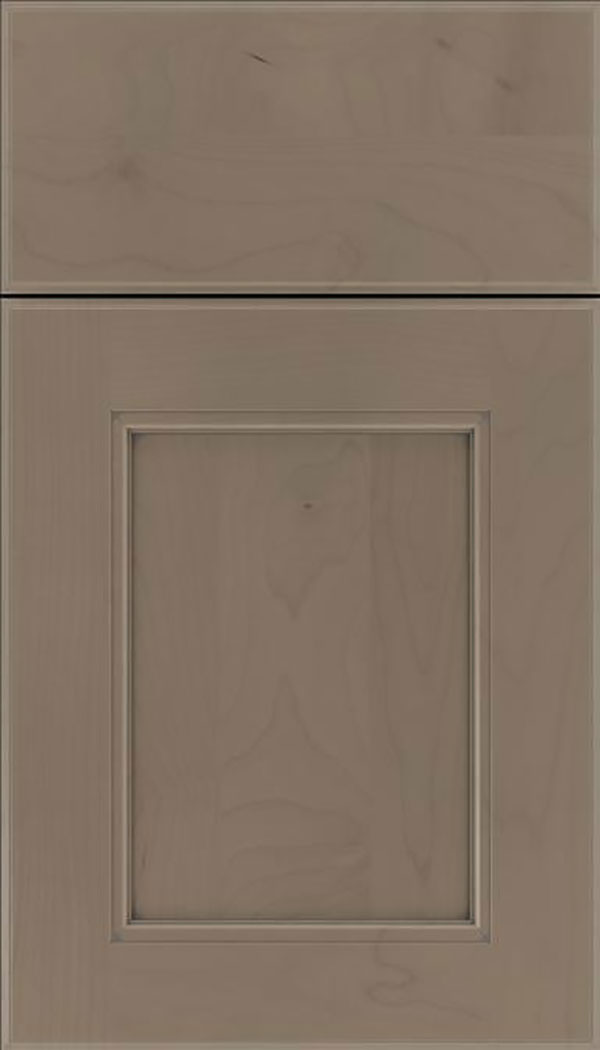 Tamarind Maple shaker cabinet door in Winter with Pewter glaze