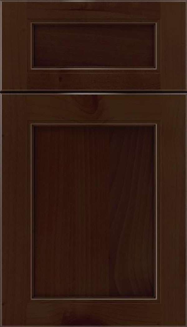 Templeton 5pc Alder recessed panel cabinet door in Cappuccino