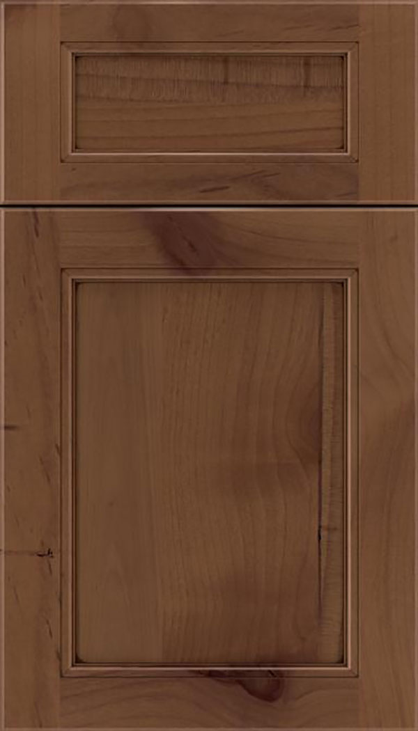 Templeton 5pc Alder recessed panel cabinet door in Sienna with Mocha glaze